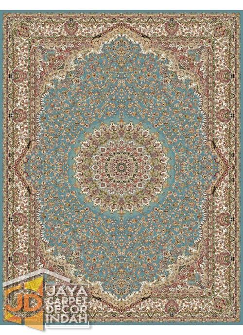 Karpet Permadani Solomon 700 Reeds Deniz Blue 3612 ukuran 120x160,160x230, 200x300, 250x350, 300x400